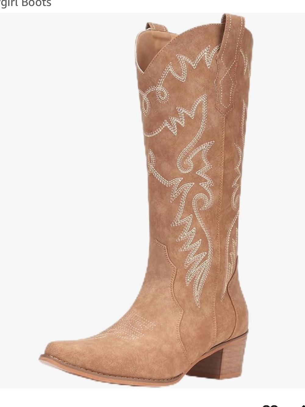 Cowboy Boots Women Pointy Toe Women's Mid Calf Western Cowgirl Boots